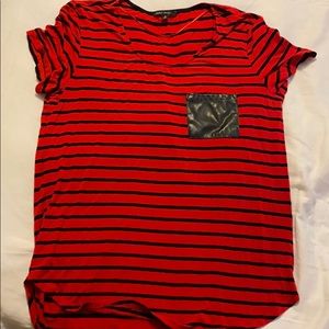 Striped red and black shirt